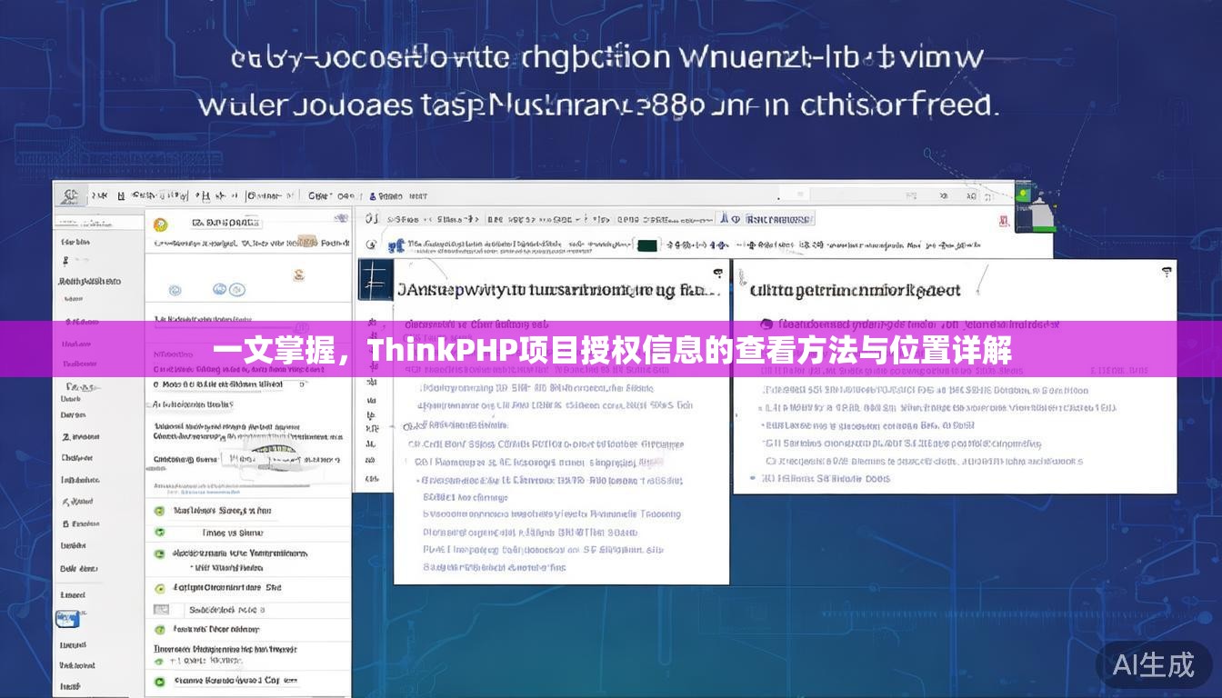 一文掌握，ThinkPHP项目授权信息的查看方法与位置详解